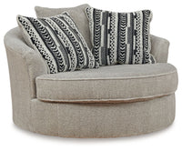 Calnita - Oversized Swivel Accent Chair - Sisal