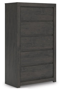 Fraluna - Five Drawer Chest - Charcoal