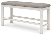 Robbinsdale - Dbl Counter Height Upholstered Dining Bench - Antique White