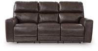 Crossplex - Power Reclining Sofa With Adjustable Headrest - Smoke