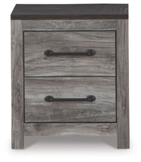 Bronyan - Two Drawer Night Stand - Dark Gray