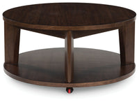 Korestone 2 - Round Cocktail Table - Dark Brown