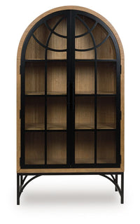 Gwenwich - Accent Cabinet - Natural / Black