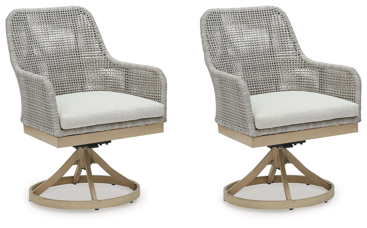 Seton Creek - Swivel Chair With Cushion (Set of 2) - Gray