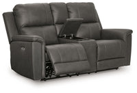 Bleckley - Power Reclining Loveseat With Console / Adjustable Headrest