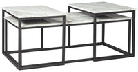Donnesta - Occasional Table Set (Set of 3) - Gray / Black