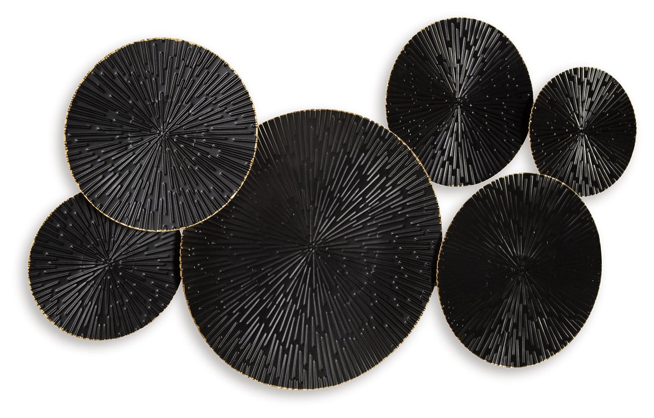 Rhetlen - Wall Decor - Black / Gold Finish