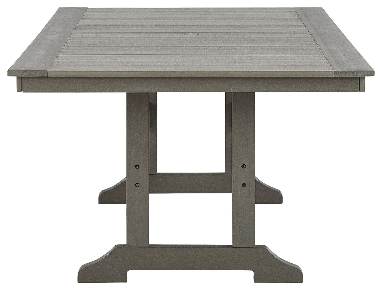 Visola - RECT Dining Table w/Umb OPT - Gray
