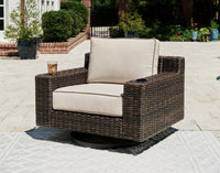 Coastline Bay - Swivel Lounge W/ Cushion - Brown