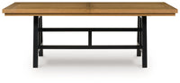 Galliden - Rectangular Dining Room Extension Table - Black / Brown