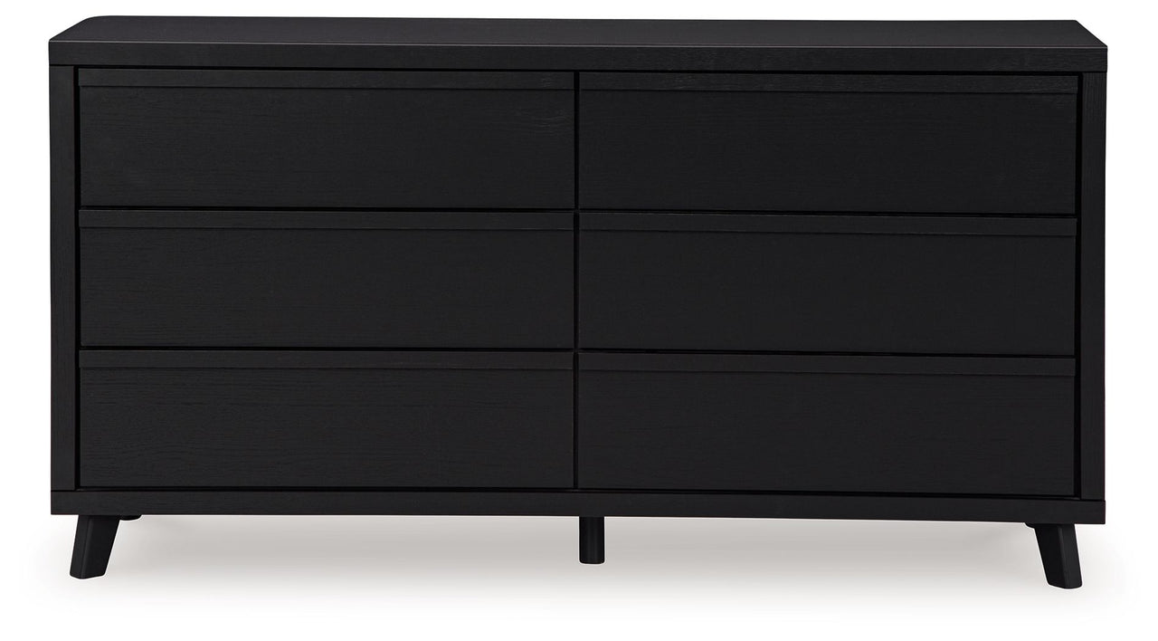 Danziar - Six Drawer Dresser - Black