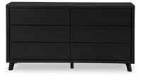 Danziar - Six Drawer Dresser - Black