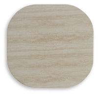 Kimora - Square End Table - Beige / Dark Brown