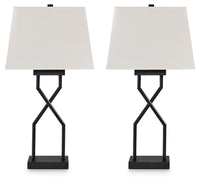 Brookthrone - Metal Table Lamp (Set of 2) - Black