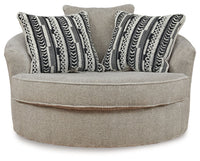 Calnita - Oversized Swivel Accent Chair - Sisal