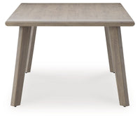 Cliff Trails - Rectangle Dining Table With Umbrella Option - Beige