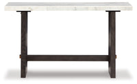 Burkhaus - Sofa Table - White / Dark Brown