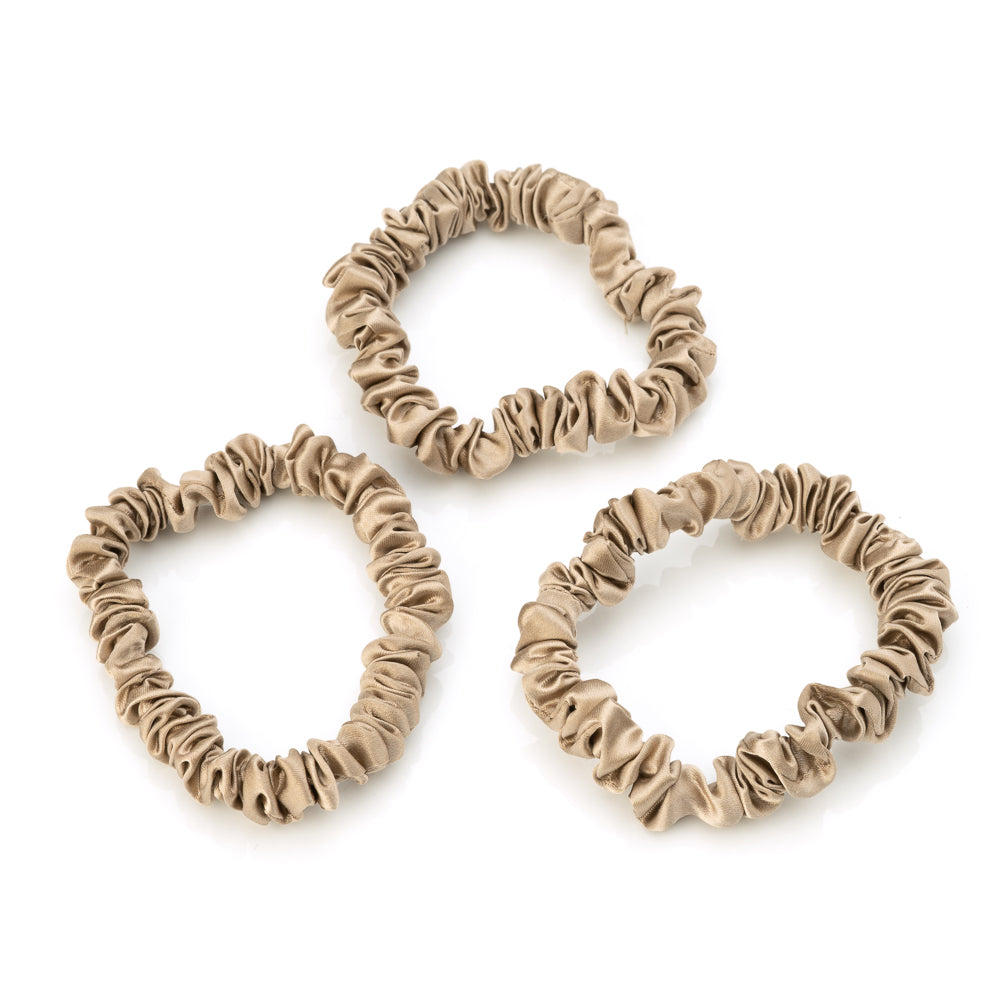 Blissy Skinny Scrunchies - Taupe