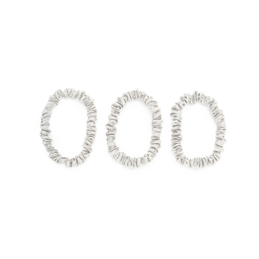 Blissy Skinny Scrunchies - White