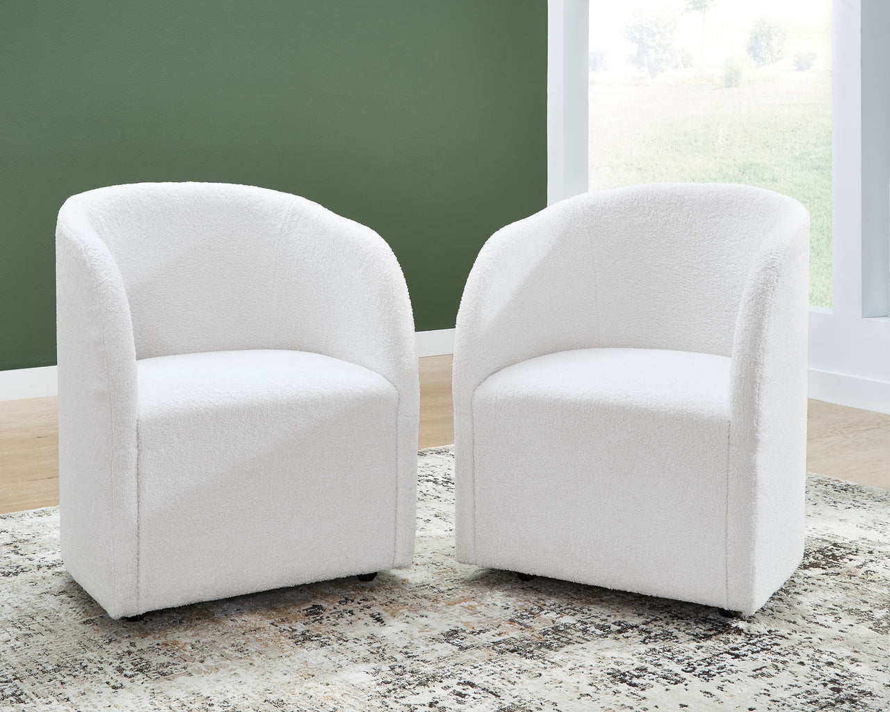 Rowanbeck - Dining Upholstered Arm Chair (Set of 2) - Ivory