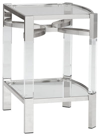 Chaseton - Accent Table - Clear / Silver Finish