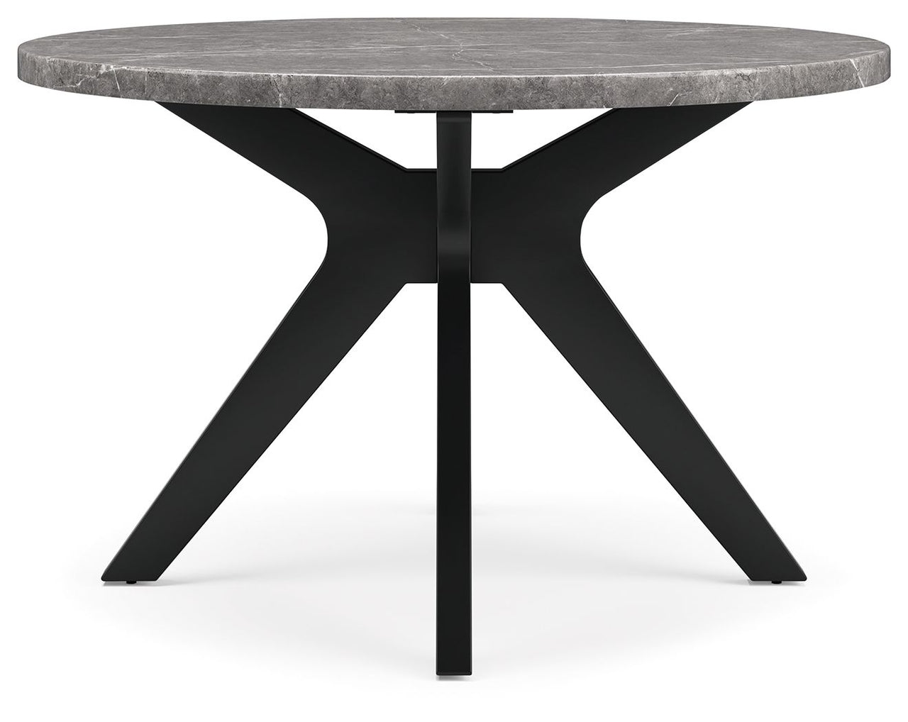 Glinari - Round Dining Room Table - Taupe / Black