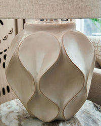 Edselham - Paper Table Lamp - Distressed Cream