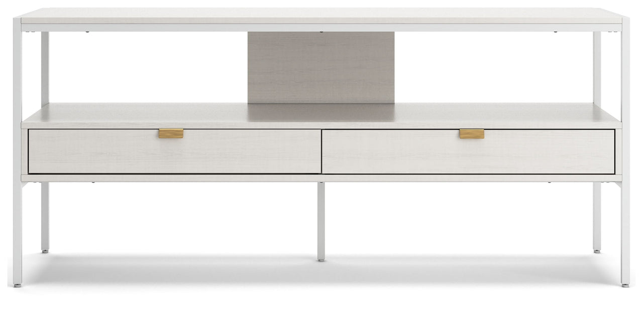 Deznee - Large TV Stand - White