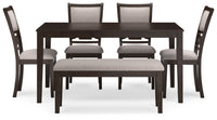 Langwest - Dining Room Table Set (Set of 6) - Brown
