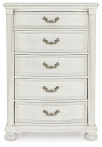 Montelaine - Five Drawer Chest - Antique White