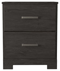 Belachime - Two Drawer Night Stand - Charcoal