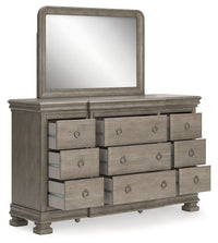 Lexorne - Dresser And Mirror - Gray