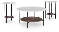 Wrenwich - Occasional Table Set (Set of 3) - Brown / Black / White