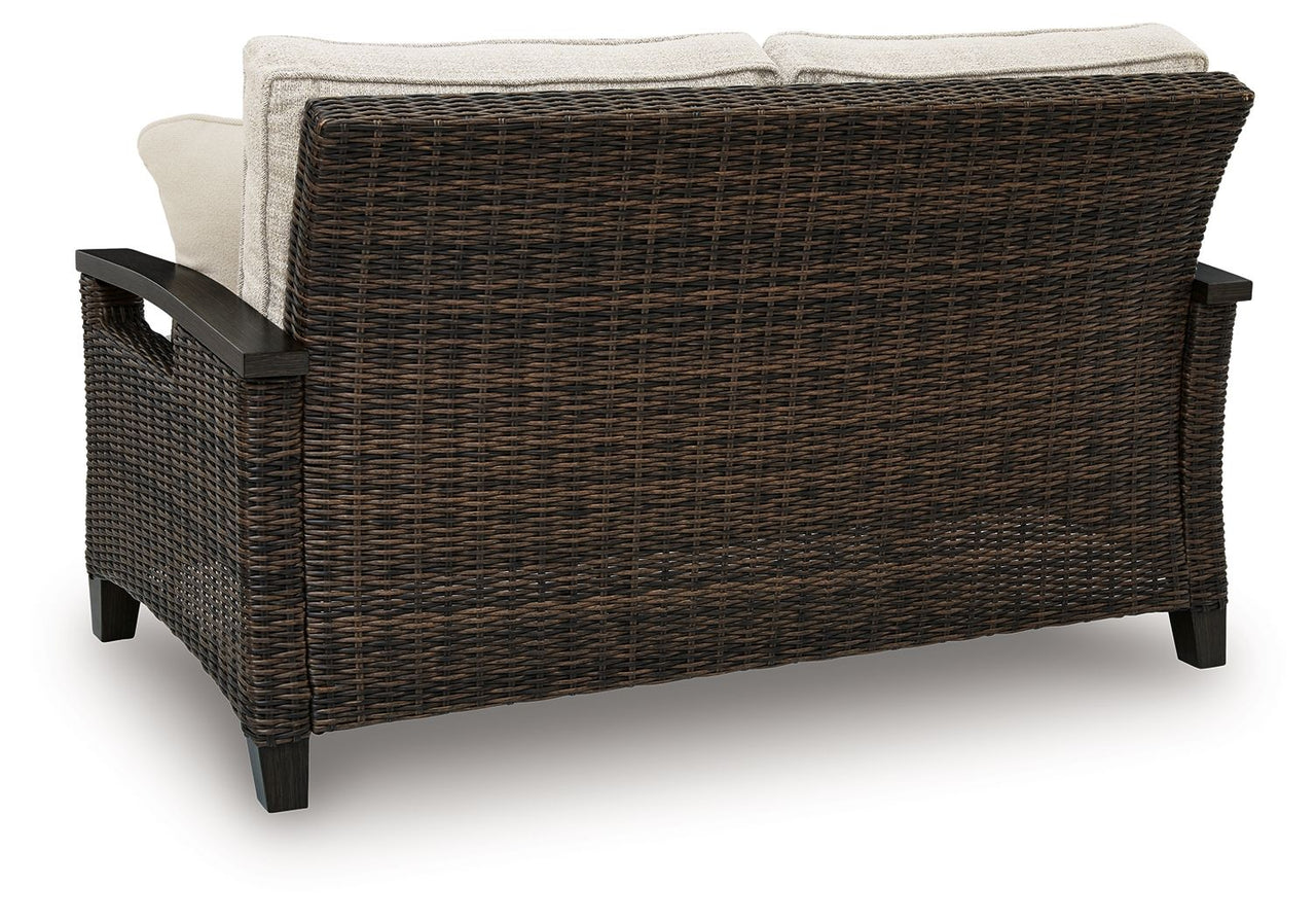 Monterey Point - Loveseat With Cushion - Dark Brown