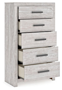 Cayboni - Five Drawer Chest - Whitewash