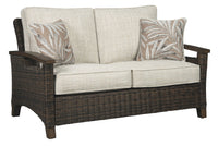 Paradise Trail - Loveseat w/Cushion - Medium Brown