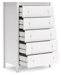 Hallityn - Five Drawer Chest - White