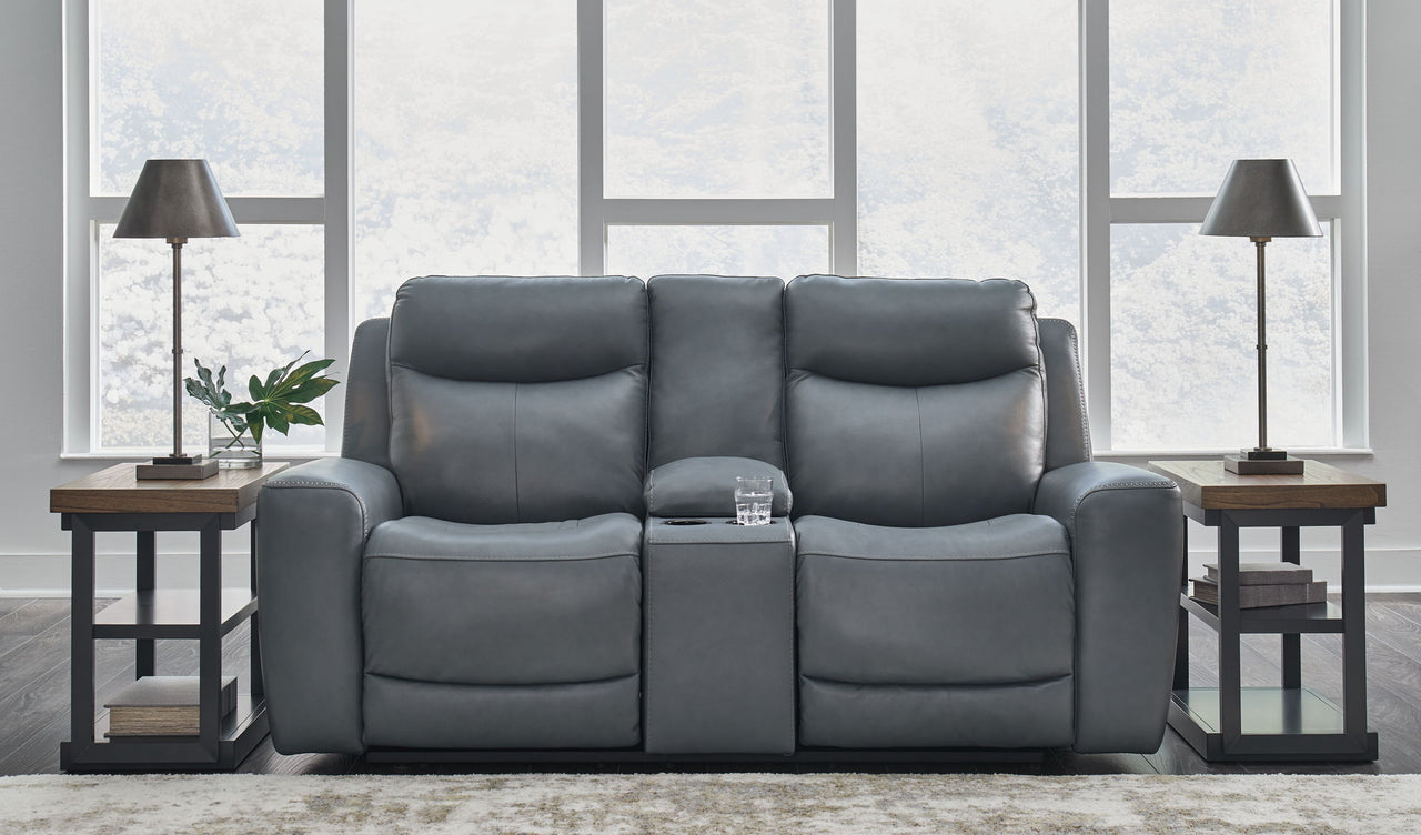 Mindanao - Power Reclining Loveseat With Console /Adj Hdrst