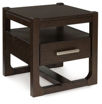 Breckington - Square End Table - Dark Brown