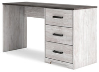 Shawburn - Home Office Desk - White / Dark Charcoal Gray