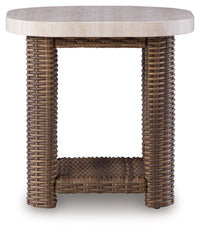 Dolan Creek - Square End Table - Beige / Brown