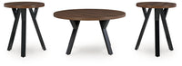Elbrynn - Occasional Table Set (Set of 3) - Brown / Black
