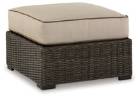 Coastline Bay - Ottoman With Cushion - Brown
