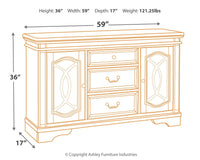 Realyn - Dining Room Server - Chipped White