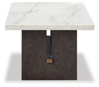 Burkhaus - Rectangular Cocktail Table - White / Dark Brown