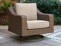 Laguna Heights - Swivel Lounge With Cushion - Beige