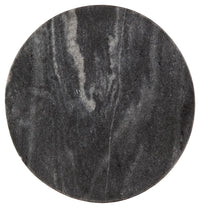 Caramont - Accent Table with White Base - Black / White / Gold Finish