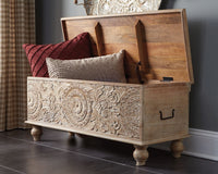 Fossil Ridge - Storage Bench - Beige
