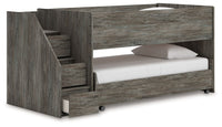 Frandern - Twin Over Twin Loft Bed - Gray