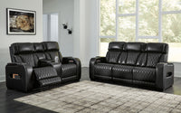 Boyington - 2 Pc. - Power Reclining Sofa And Loveseat - Black